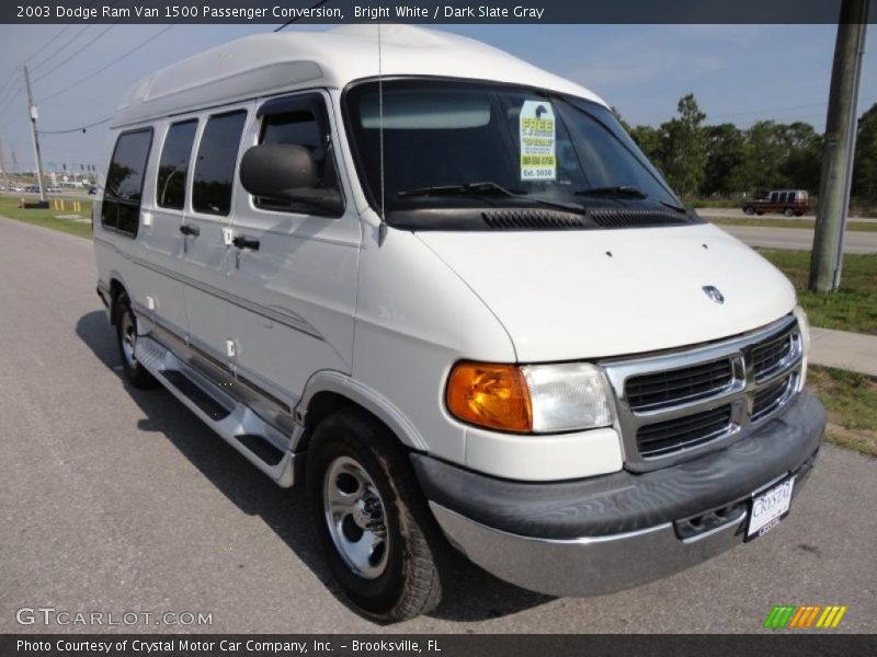 Bright White / Dark Slate Gray 2003 Dodge Ram Van 1500 Passenger Conversion