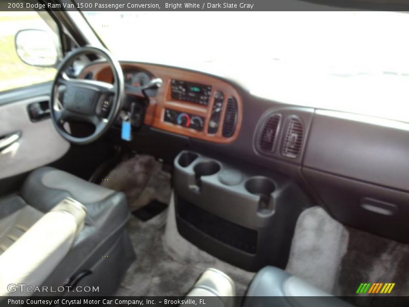 Bright White / Dark Slate Gray 2003 Dodge Ram Van 1500 Passenger Conversion