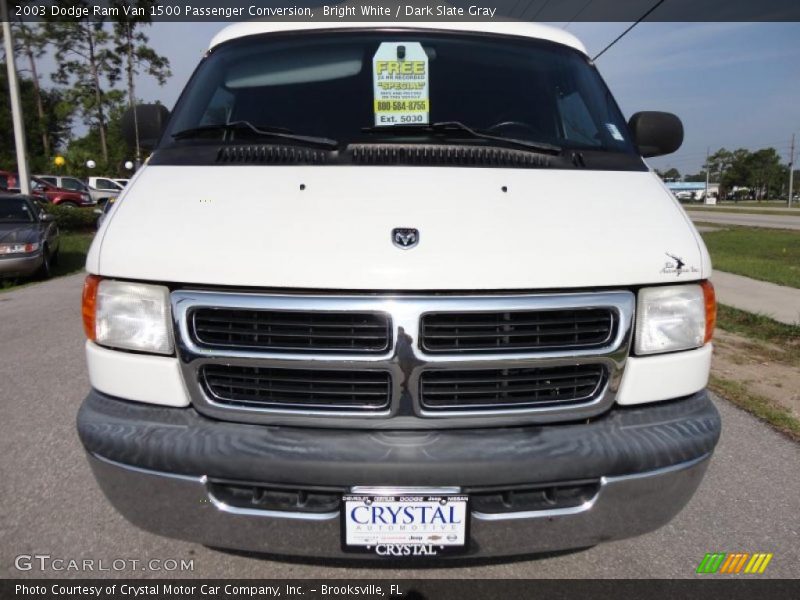 Bright White / Dark Slate Gray 2003 Dodge Ram Van 1500 Passenger Conversion