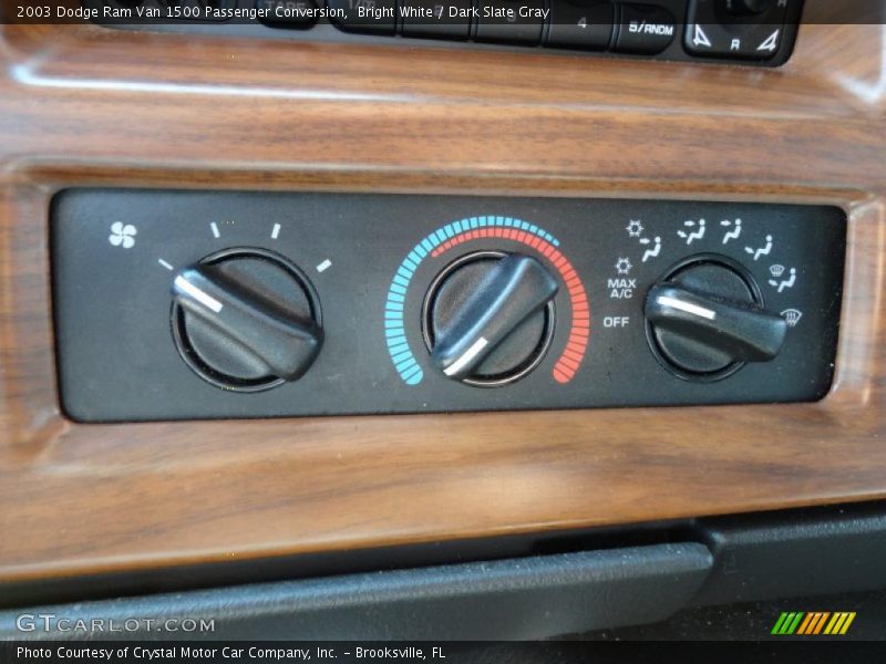 Bright White / Dark Slate Gray 2003 Dodge Ram Van 1500 Passenger Conversion