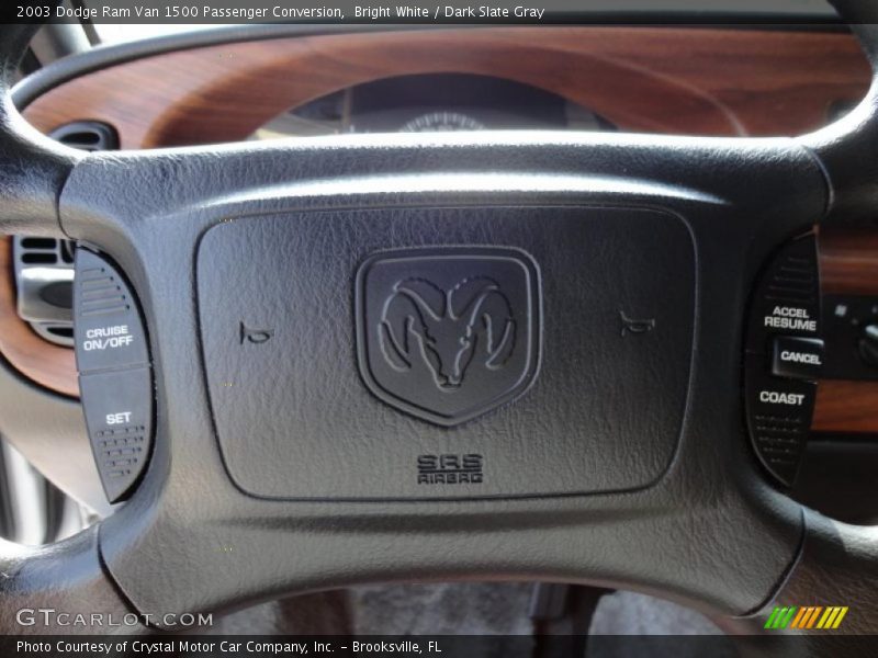 Bright White / Dark Slate Gray 2003 Dodge Ram Van 1500 Passenger Conversion