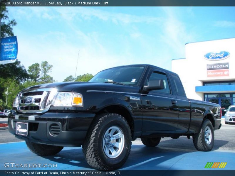 Black / Medium Dark Flint 2008 Ford Ranger XLT SuperCab