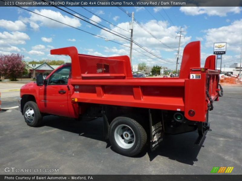 Victory Red / Dark Titanium 2011 Chevrolet Silverado 3500HD Regular Cab 4x4 Chassis Dump Truck