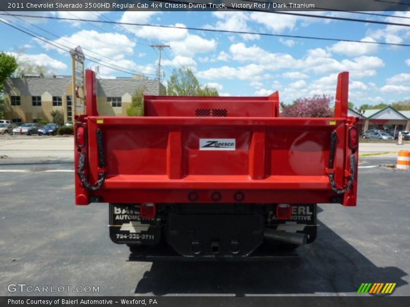 Victory Red / Dark Titanium 2011 Chevrolet Silverado 3500HD Regular Cab 4x4 Chassis Dump Truck
