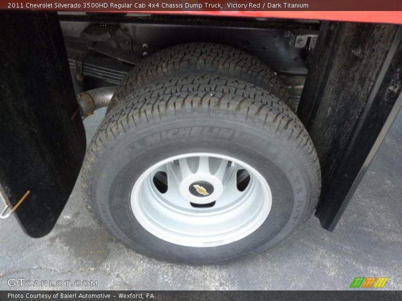 Victory Red / Dark Titanium 2011 Chevrolet Silverado 3500HD Regular Cab 4x4 Chassis Dump Truck