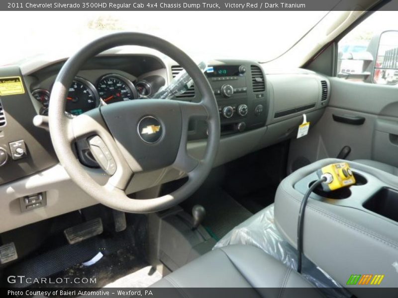Victory Red / Dark Titanium 2011 Chevrolet Silverado 3500HD Regular Cab 4x4 Chassis Dump Truck