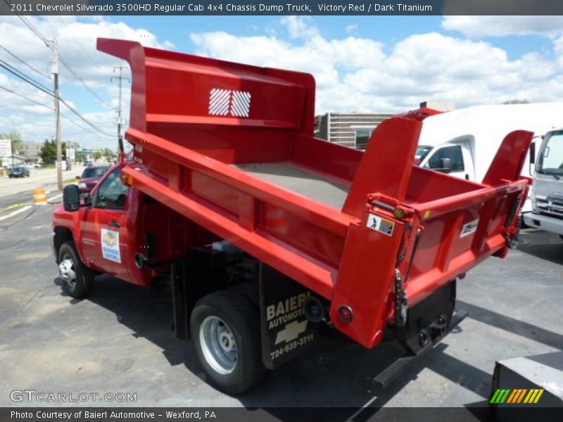 Victory Red / Dark Titanium 2011 Chevrolet Silverado 3500HD Regular Cab 4x4 Chassis Dump Truck