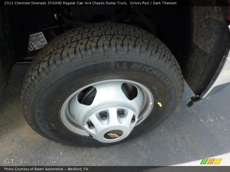 Victory Red / Dark Titanium 2011 Chevrolet Silverado 3500HD Regular Cab 4x4 Chassis Dump Truck