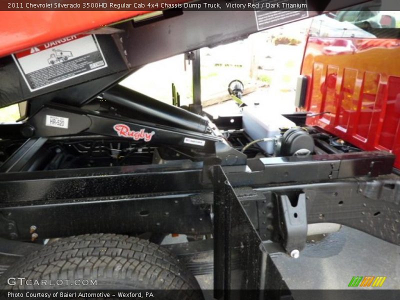 Victory Red / Dark Titanium 2011 Chevrolet Silverado 3500HD Regular Cab 4x4 Chassis Dump Truck