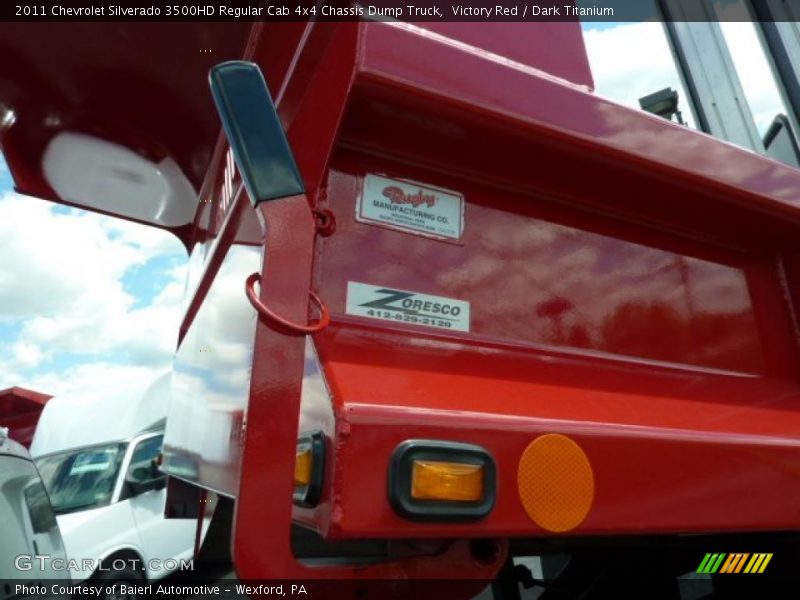 Victory Red / Dark Titanium 2011 Chevrolet Silverado 3500HD Regular Cab 4x4 Chassis Dump Truck