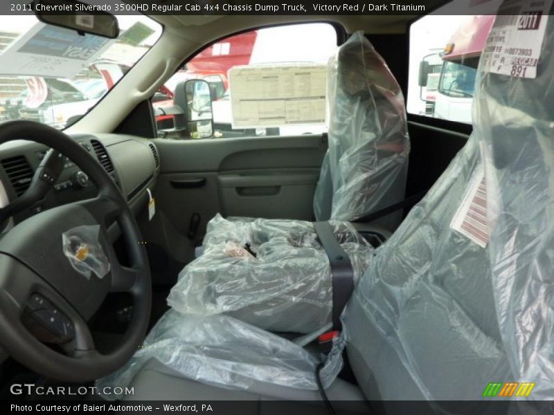 Victory Red / Dark Titanium 2011 Chevrolet Silverado 3500HD Regular Cab 4x4 Chassis Dump Truck