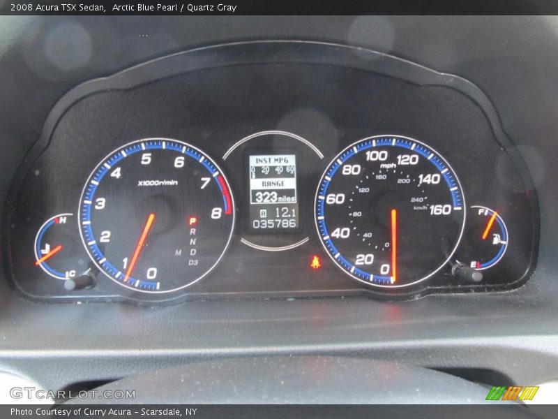 Arctic Blue Pearl / Quartz Gray 2008 Acura TSX Sedan