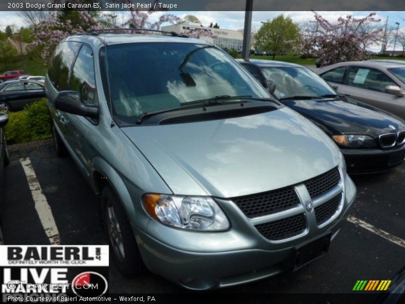 Satin Jade Pearl / Taupe 2003 Dodge Grand Caravan ES