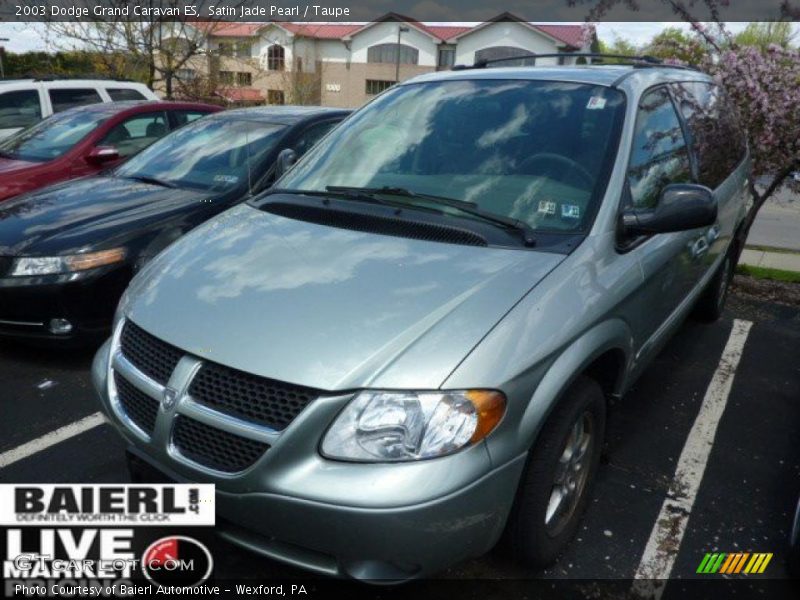 Satin Jade Pearl / Taupe 2003 Dodge Grand Caravan ES