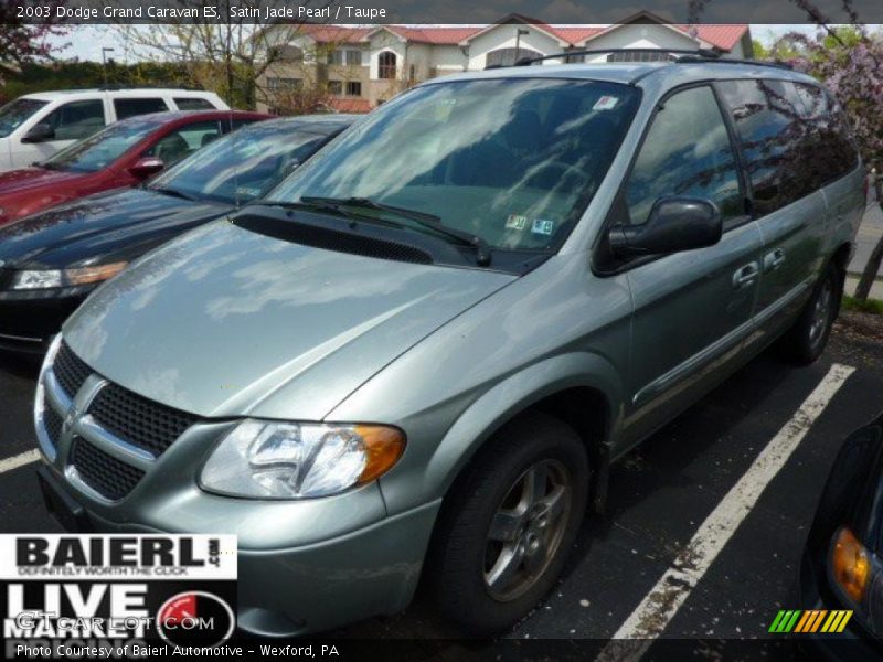 Satin Jade Pearl / Taupe 2003 Dodge Grand Caravan ES