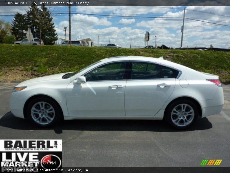 White Diamond Pearl / Ebony 2009 Acura TL 3.5