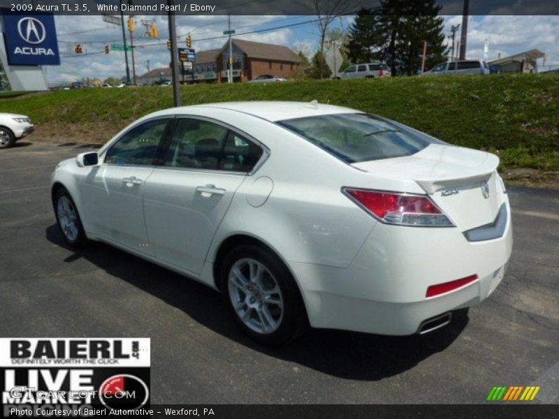 White Diamond Pearl / Ebony 2009 Acura TL 3.5