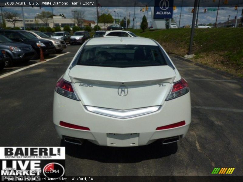 White Diamond Pearl / Ebony 2009 Acura TL 3.5