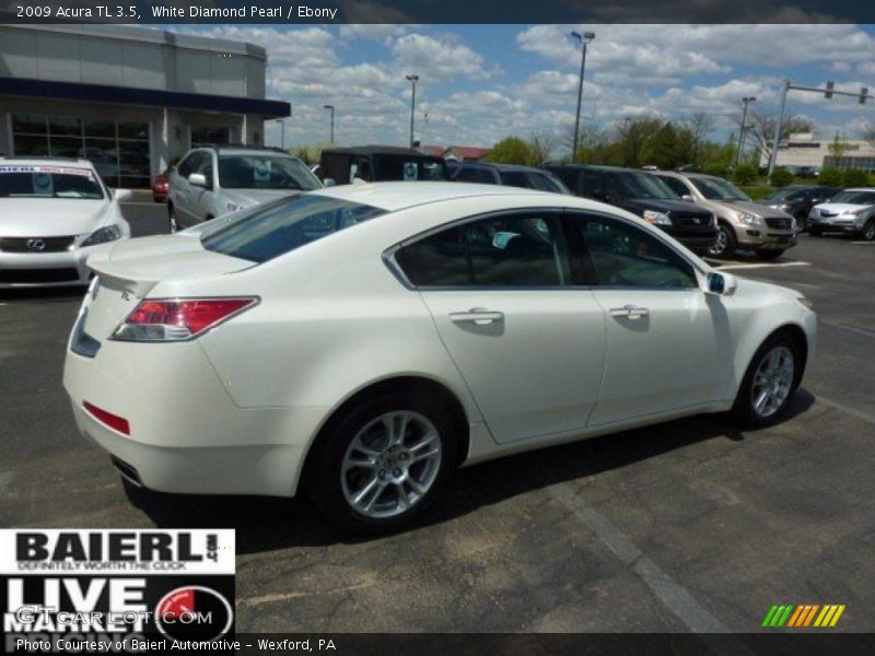 White Diamond Pearl / Ebony 2009 Acura TL 3.5