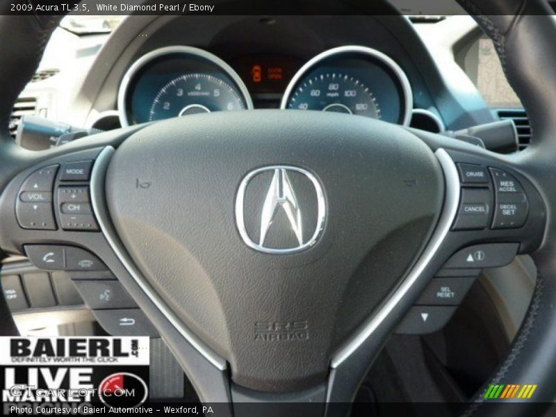 White Diamond Pearl / Ebony 2009 Acura TL 3.5