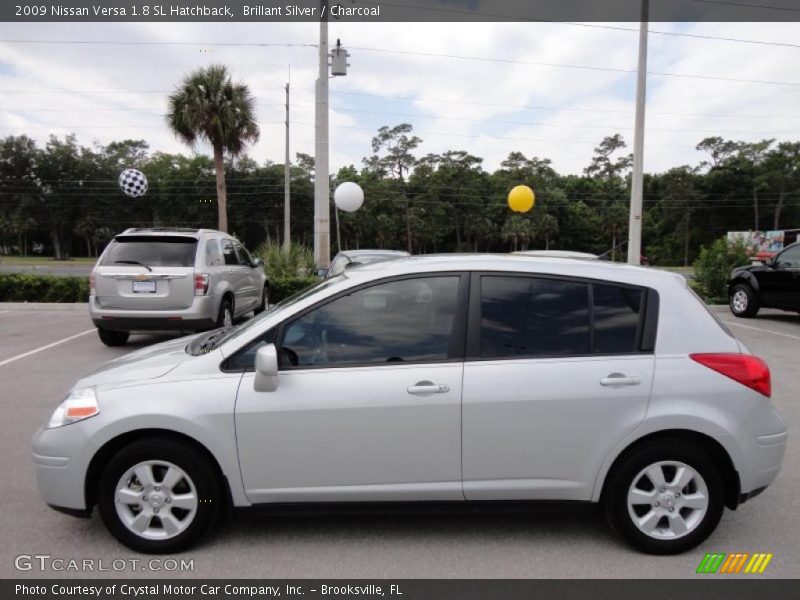 Brillant Silver / Charcoal 2009 Nissan Versa 1.8 SL Hatchback