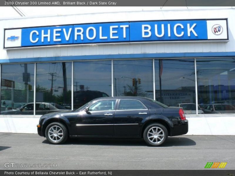 Brilliant Black / Dark Slate Gray 2009 Chrysler 300 Limited AWD