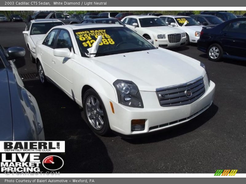 White Diamond / Light Neutral 2003 Cadillac CTS Sedan