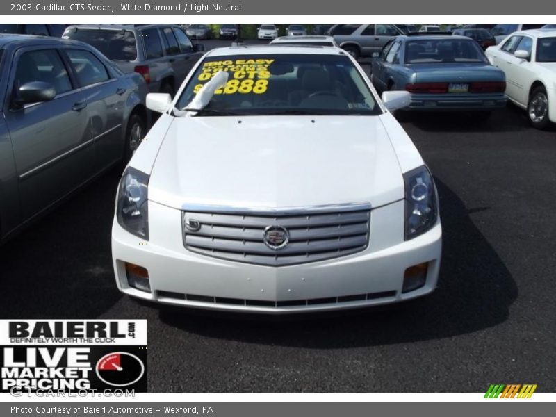 White Diamond / Light Neutral 2003 Cadillac CTS Sedan