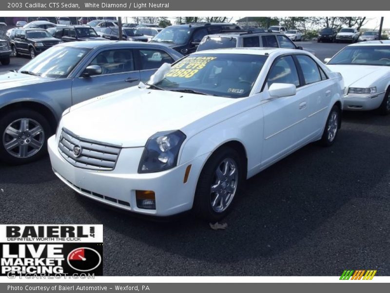 White Diamond / Light Neutral 2003 Cadillac CTS Sedan