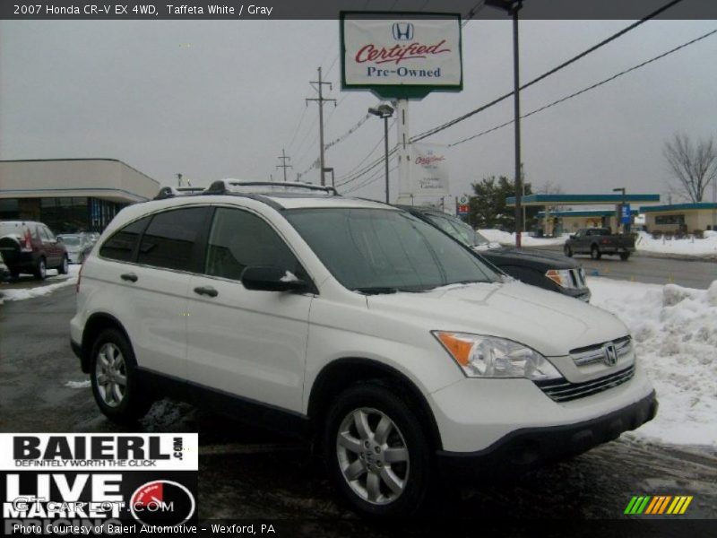 Taffeta White / Gray 2007 Honda CR-V EX 4WD