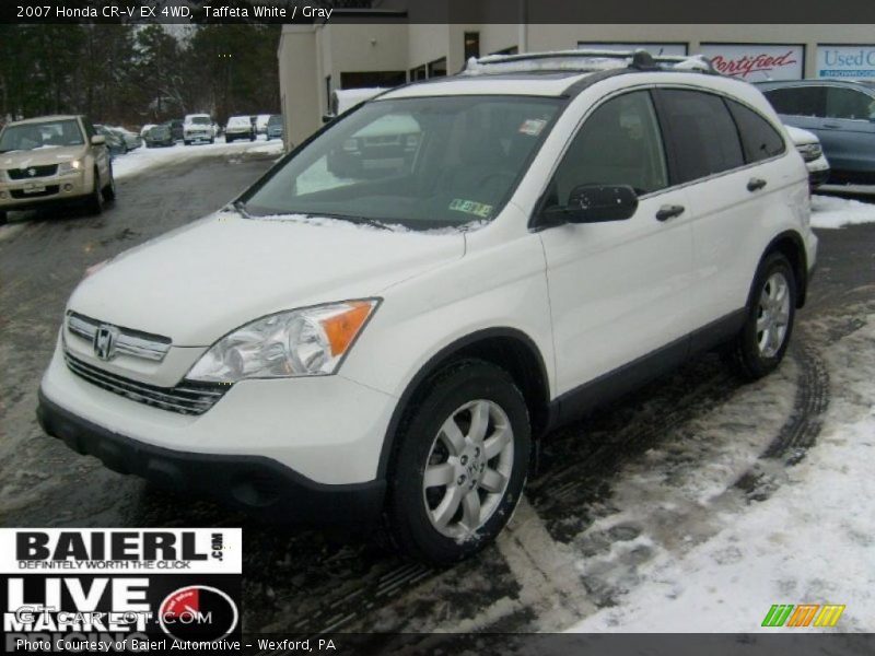 Taffeta White / Gray 2007 Honda CR-V EX 4WD