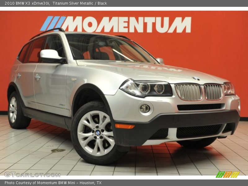 Titanium Silver Metallic / Black 2010 BMW X3 xDrive30i