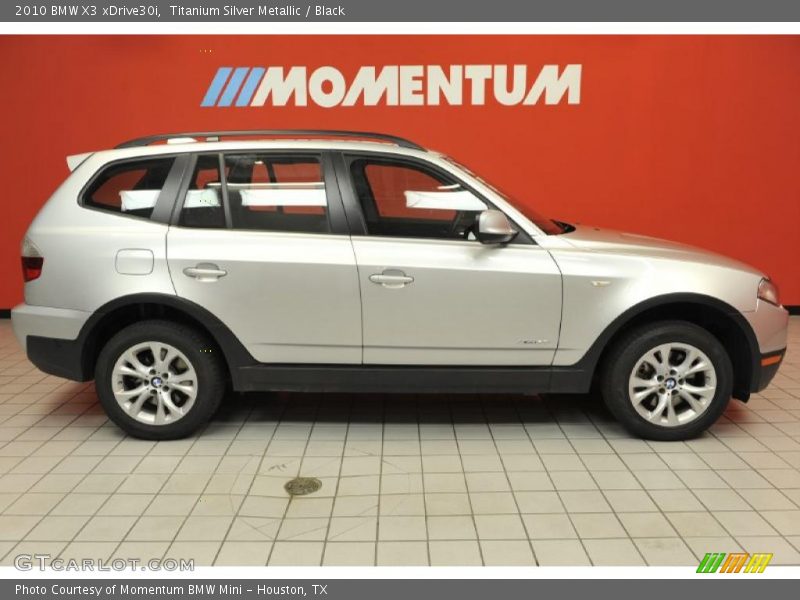 Titanium Silver Metallic / Black 2010 BMW X3 xDrive30i