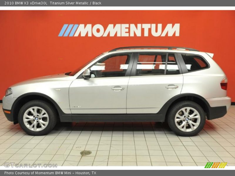 Titanium Silver Metallic / Black 2010 BMW X3 xDrive30i