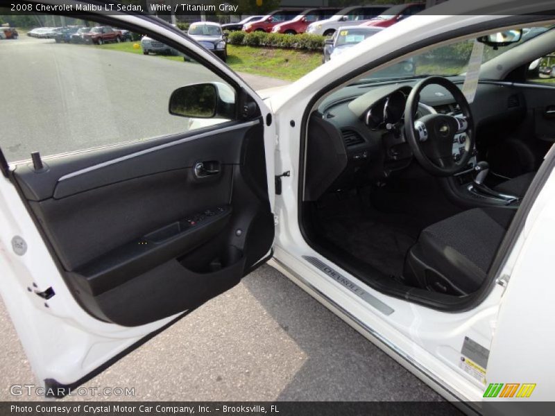 White / Titanium Gray 2008 Chevrolet Malibu LT Sedan