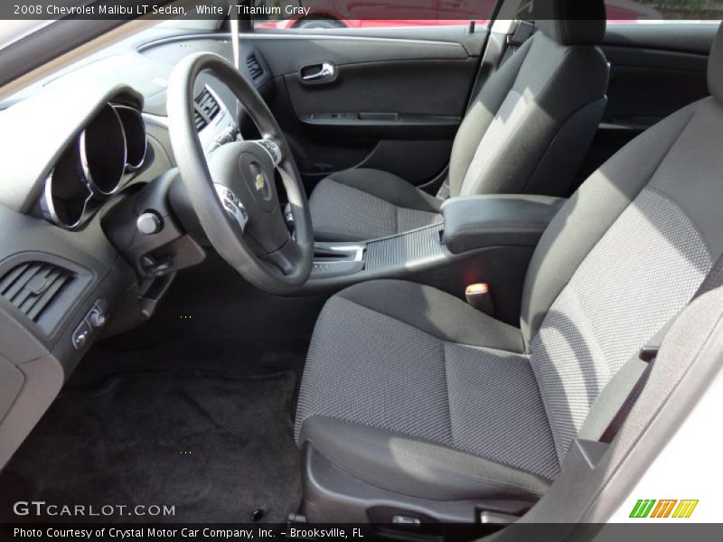 White / Titanium Gray 2008 Chevrolet Malibu LT Sedan