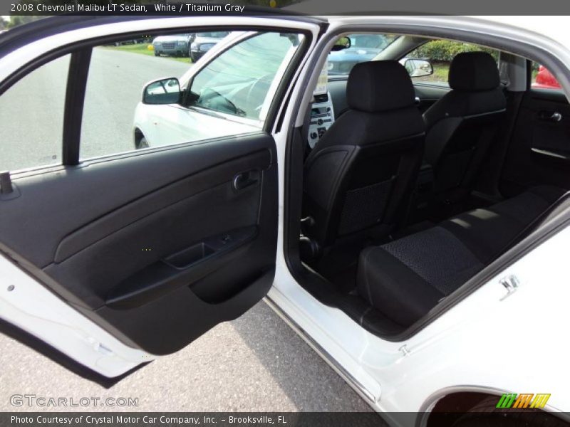 White / Titanium Gray 2008 Chevrolet Malibu LT Sedan