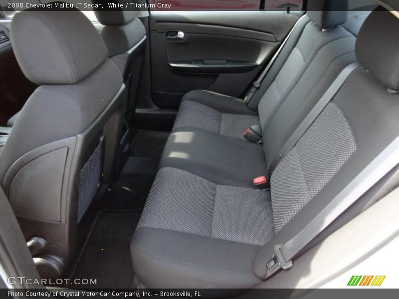 White / Titanium Gray 2008 Chevrolet Malibu LT Sedan