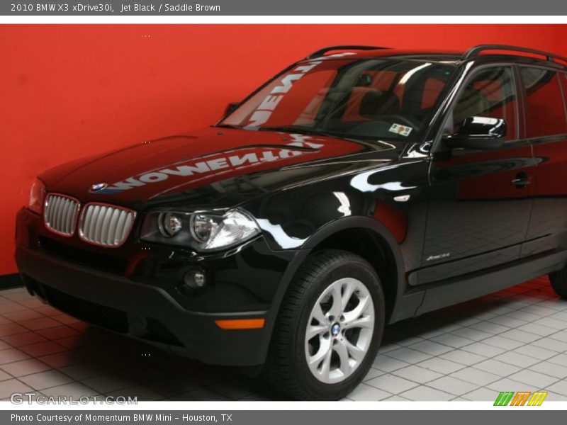 Jet Black / Saddle Brown 2010 BMW X3 xDrive30i