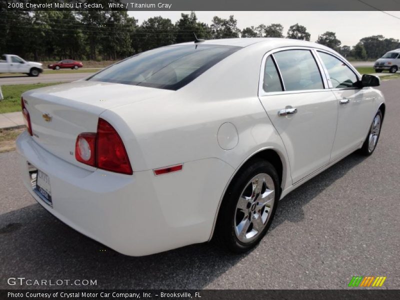 White / Titanium Gray 2008 Chevrolet Malibu LT Sedan