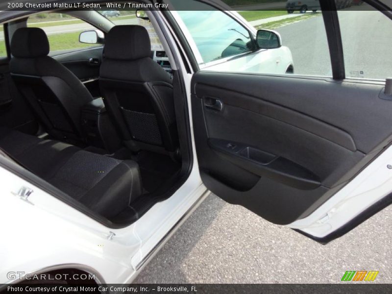 White / Titanium Gray 2008 Chevrolet Malibu LT Sedan