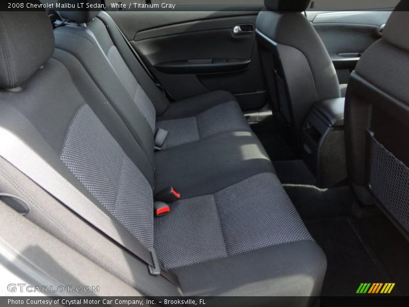 White / Titanium Gray 2008 Chevrolet Malibu LT Sedan