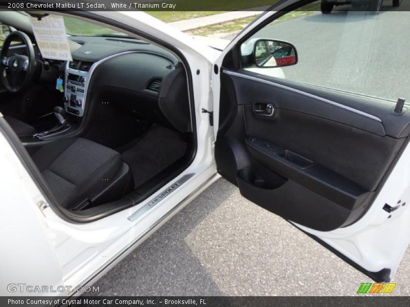 White / Titanium Gray 2008 Chevrolet Malibu LT Sedan