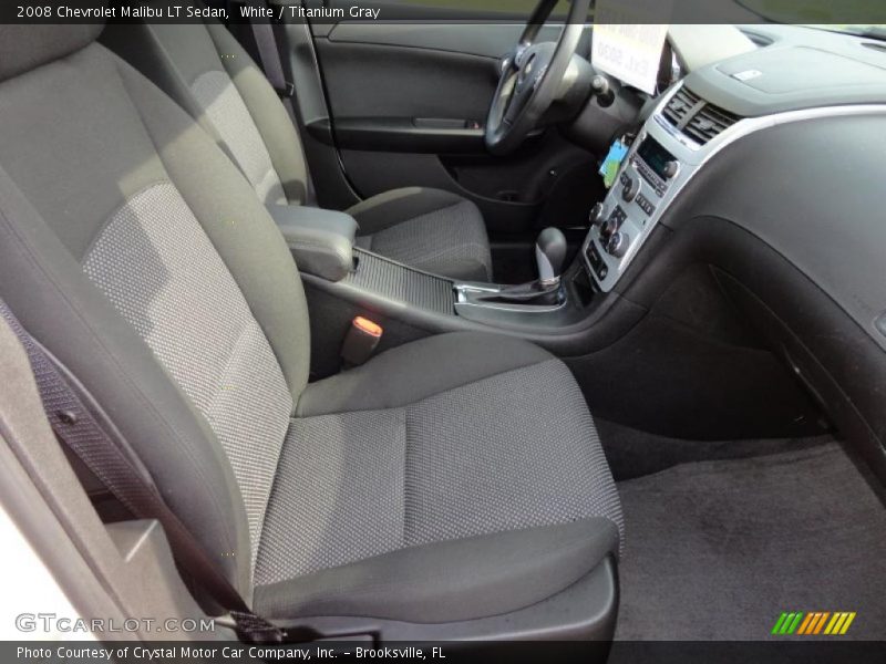 White / Titanium Gray 2008 Chevrolet Malibu LT Sedan