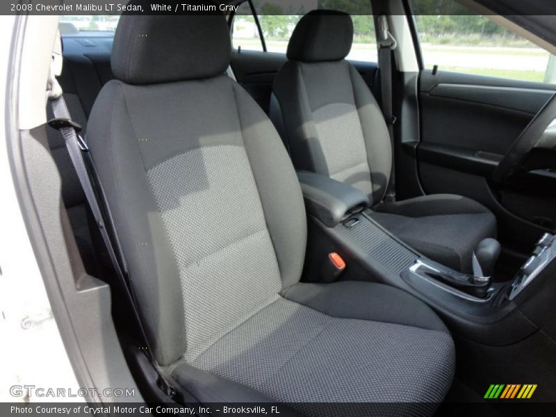 White / Titanium Gray 2008 Chevrolet Malibu LT Sedan