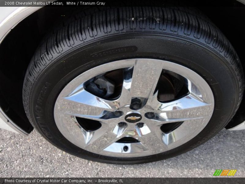 White / Titanium Gray 2008 Chevrolet Malibu LT Sedan