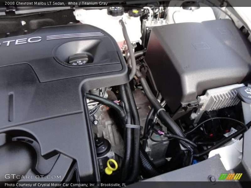 White / Titanium Gray 2008 Chevrolet Malibu LT Sedan