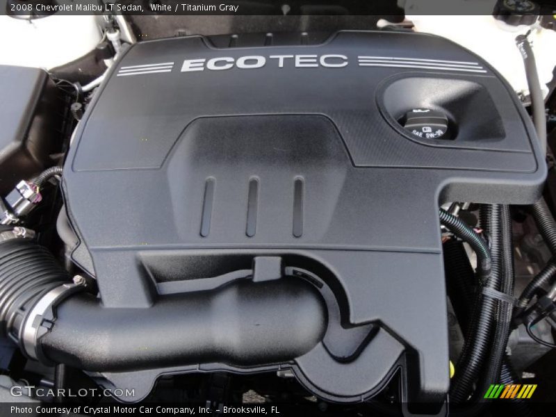 White / Titanium Gray 2008 Chevrolet Malibu LT Sedan
