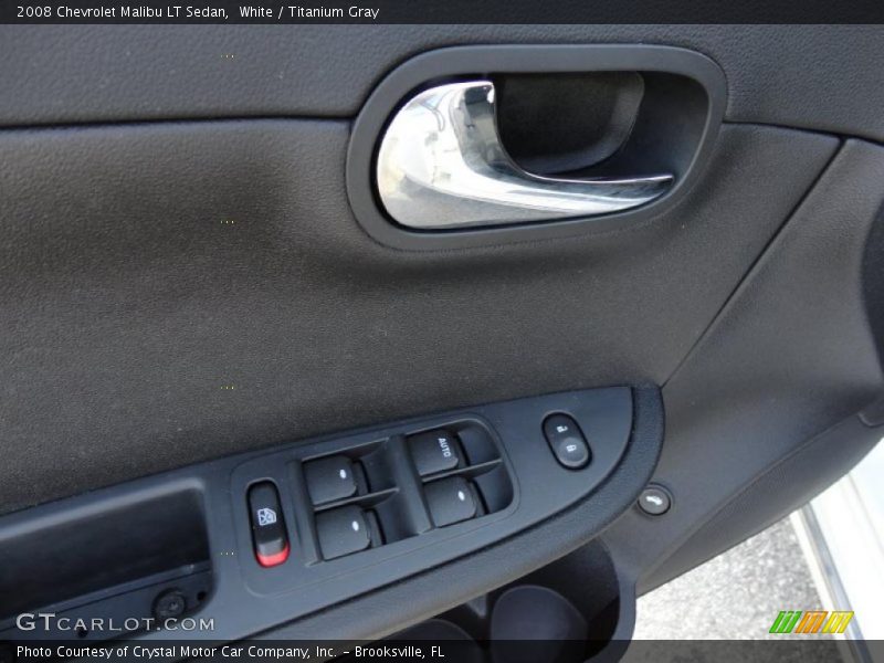 White / Titanium Gray 2008 Chevrolet Malibu LT Sedan