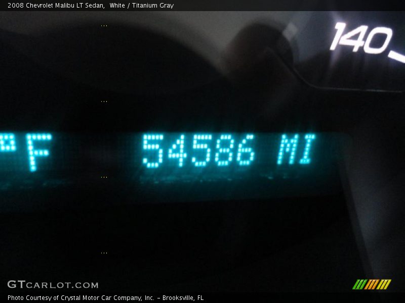 White / Titanium Gray 2008 Chevrolet Malibu LT Sedan